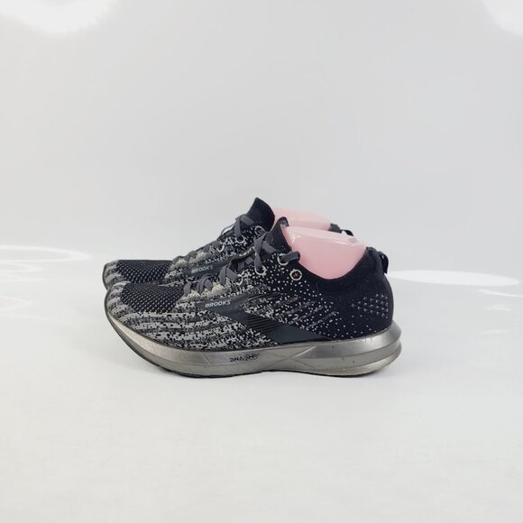 Brooks Women's Black Gray Levitate 3 Mesh Athletic Running Shoes Size 8 - Picture 2 of 6